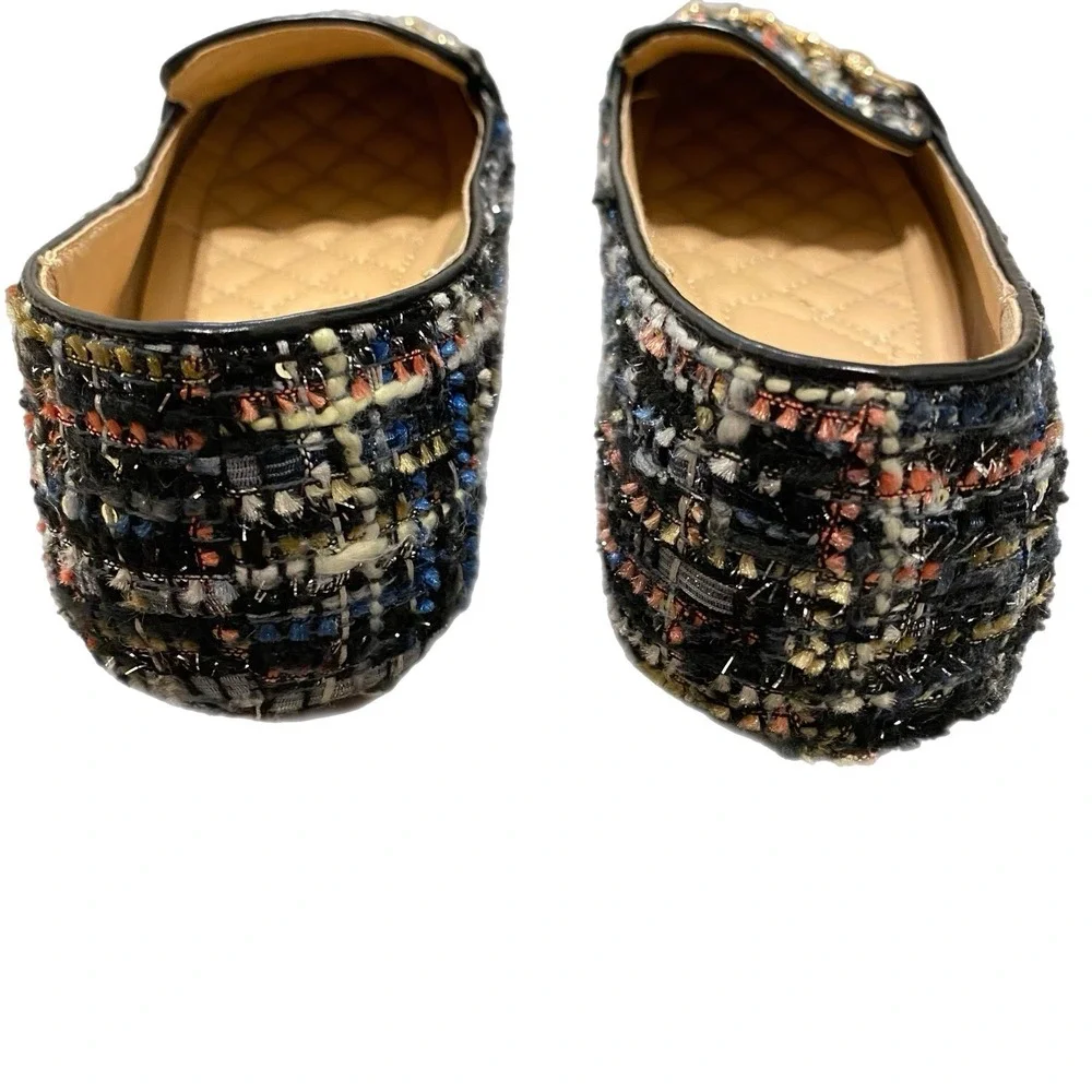 Patrizia Knitknot Ballerina Flats Women 37 Boucle Tweed Classic Preppy